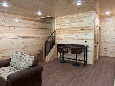 Guests will find this 2-person workstation a great place to plug in your laptop or other device if you must stay connected ;)