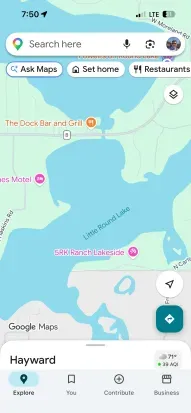 5RK Ranch Lakeside is perfectly located on Little Round Lake side of Round Lake!  Not as rough as the big side but easy access straight across and under the bridge to Round Lake Marina, The Dock, Powells, etc.