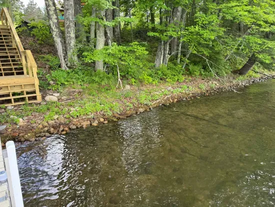Lakeside #1 is located on Little Round Lake, part of the larger Round Lake in Hayward WI.  It is a crystal clear, sand-bottom, spring fed, glacially created lake.  So the water is "refreshing" on the warmest of days!!
