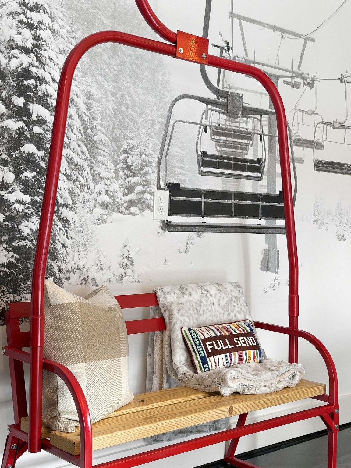 ski lift chair instagram wall