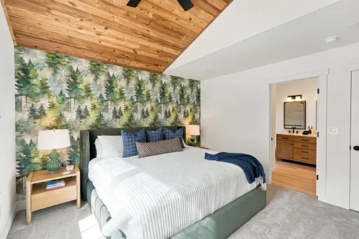 Sleep among the pines in this primary — no tent required.