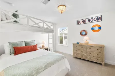 Custom bunk room queen and twin bed