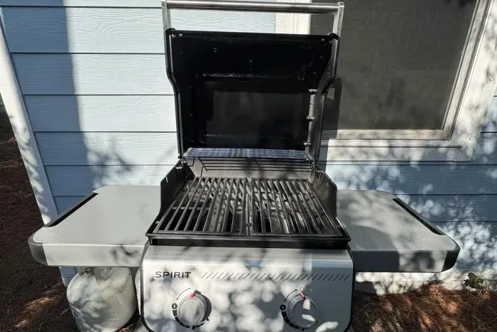 Weber propane grill for guest use