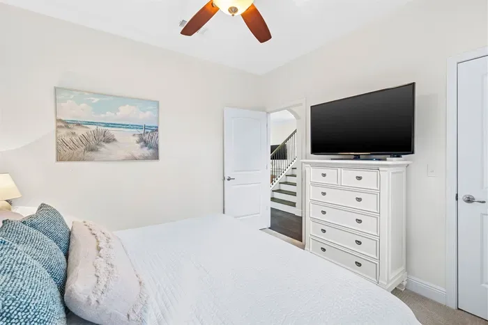 First floor primary bedroom with king bedroom