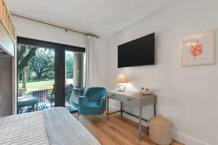 Bunk Room Desk and Smart TV