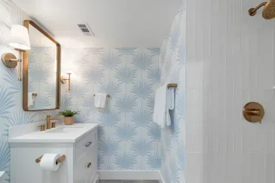 Hall bathroom with shower