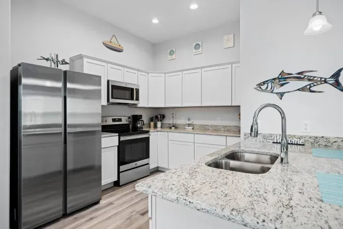 Fully stocked kitchen for all your entertaining needs. 