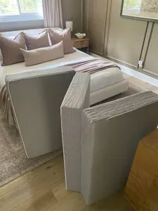 Foldout twin floor mattress. 1 is located in each primary bedroom.