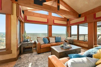 Enjoy the comfort of the living room while enjoying the views