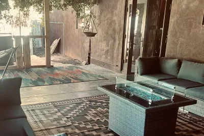 Enjoy the Comfortable Outdoor Patio with Propane Fire Table
