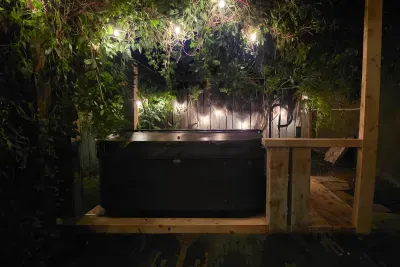 Private Hot Tub at Night