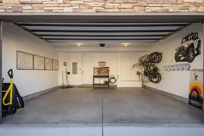 Garage with bikes, tools & more