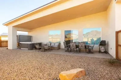 Outdoor Patio with Private Hot Tub