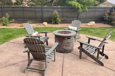 Relax and enjoy the backyard fire pit