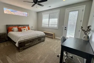 King Suite with private access to the backyard