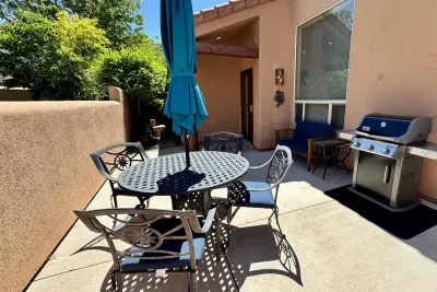 Great patio space with gas grill