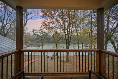 Upper deck overlooking river