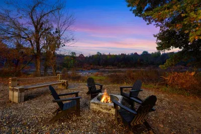 Fire pit with River Views