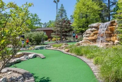 Mini golf, go-karts, and bumper cars are all available at the top of the mountain