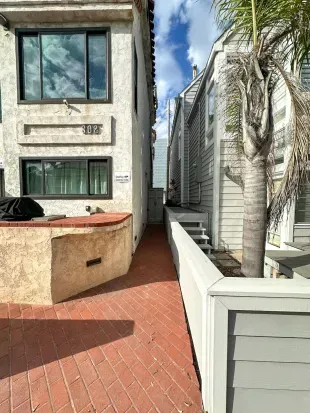 Walk down this pathway to get to 2nd Floor Loft Front Door. Keypad door access.