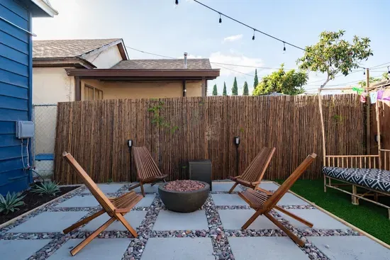 Propane fire pit so you and your love ones can enjoy conversations and smores around a cozy fire.