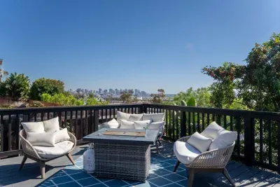 Fire pit with a view on the balcony