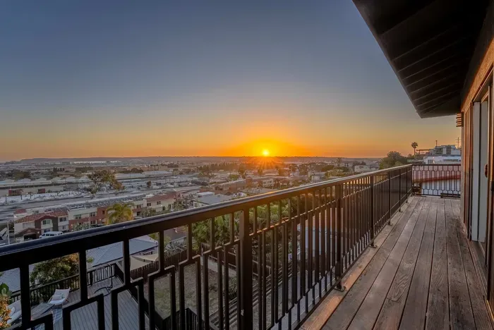 main living area wrap around deck with 180 city panoramic views! 2 sections to sit and enjoy the view!