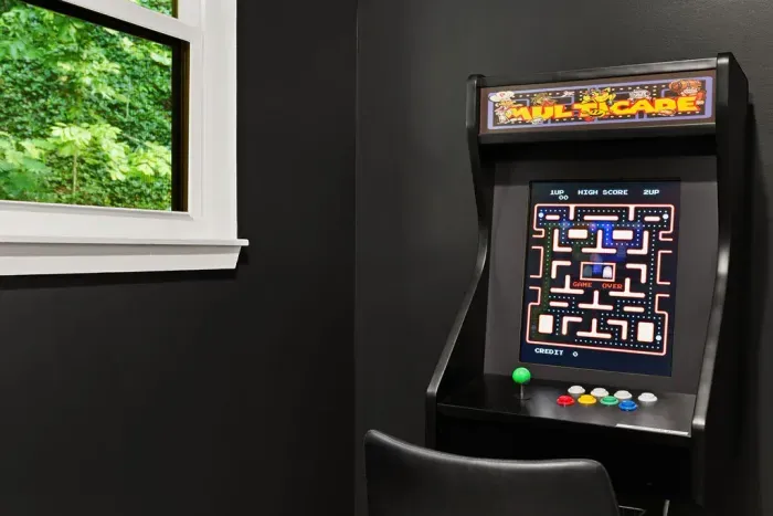 Retro arcade game setup for fun indoor entertainment