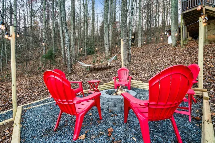 Firepit and hammock