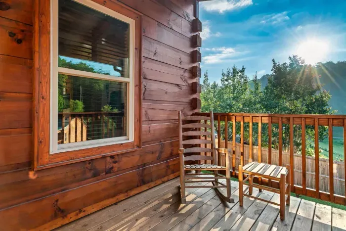 Sunset view from upstairs deck 