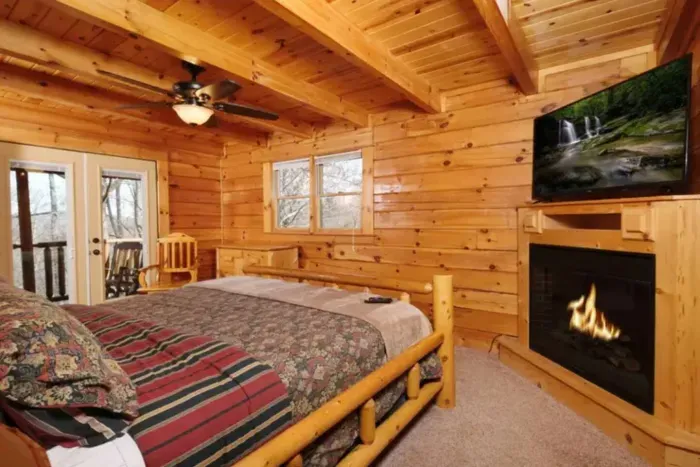 Electric fireplace and streaming tv