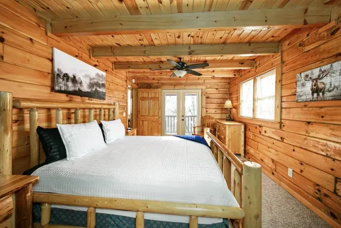 One of five bedrooms with king beds and en suite bathrooms 