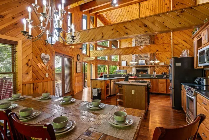 Large dining table for big parties