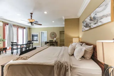 Private bedroom and bathroom