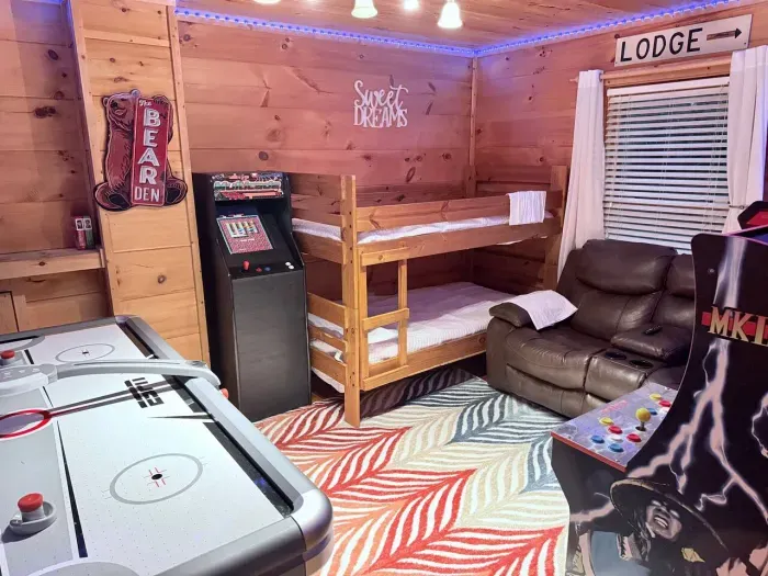 The bear den game room!