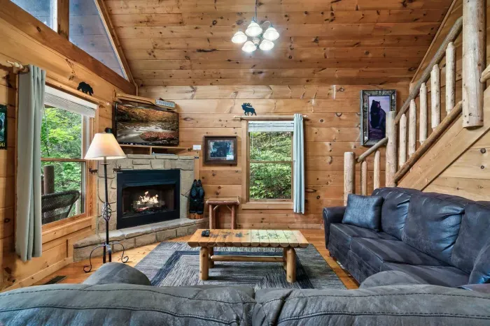 Sofa and couch with streaming TV. Sofa pulls out to bed 