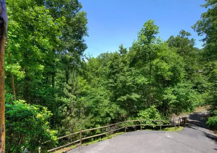 Driveway is a bit steep and levels out on top 