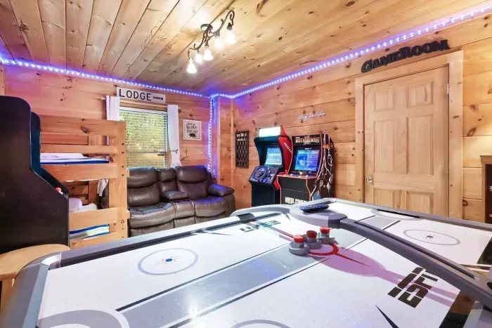 ESPN full size air hockey with ridge racer, mortal kombat, and multi Cade 