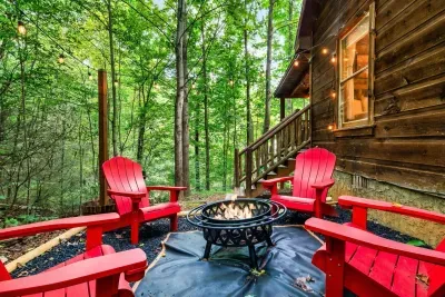 Private fire pit for smores and campfire stories