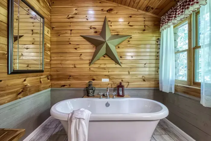 One of two incredible renovated bathrooms 