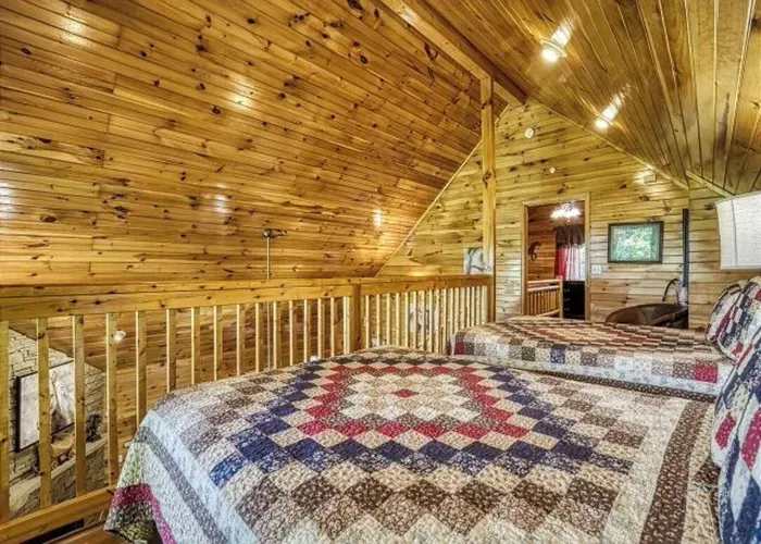 Two queen beds in loft