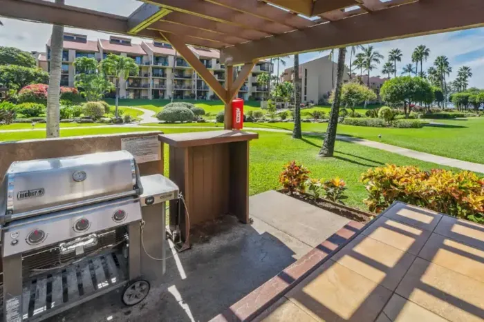 Resort BBQ and outdoor picnic/dining area 