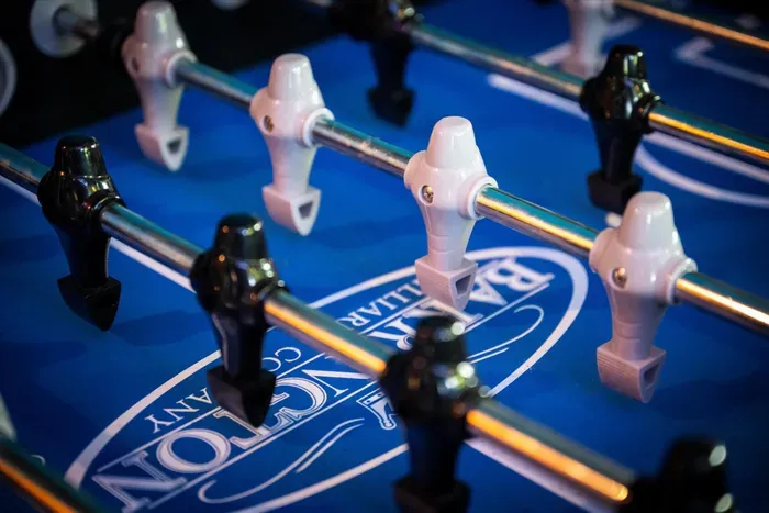 Game room perk: premium foosball table for family tournaments and fun.