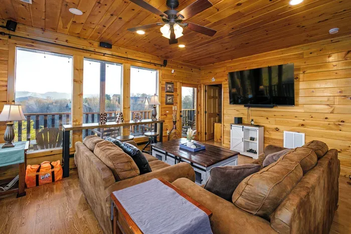 Watch a movie while your guests play billiards, poker, or watch the game