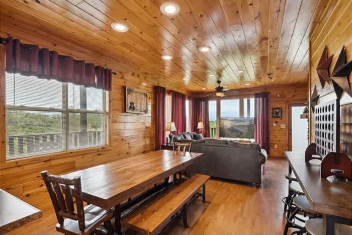 Indoor dining table. Outdoor dining available and not pictured