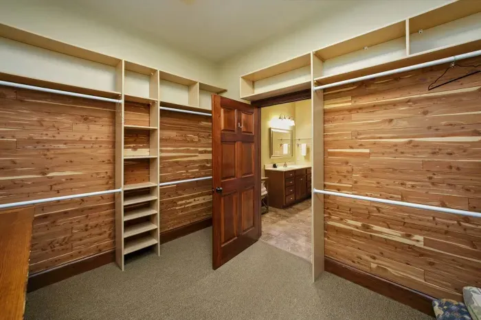 One of two walk in closets in bedroom one 

There are twin beds in each of the closets for children who want to be in the same room as parents (beds not pictured here)