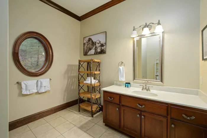 Bathroom in bedroom 2 with shower 
