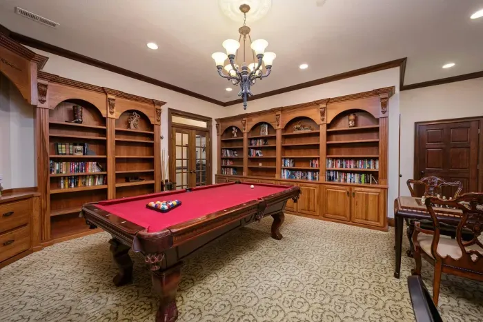 Parlor with billiards 