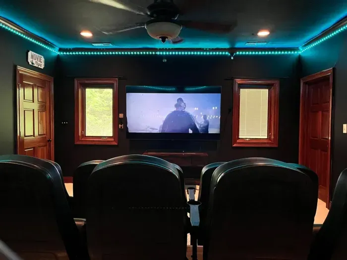 85’ TV and sound bar 