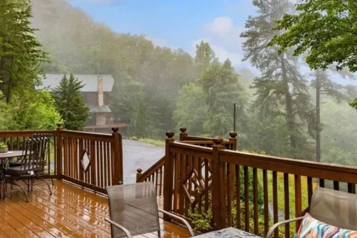 Large deck and seating to enjoy incredible views!